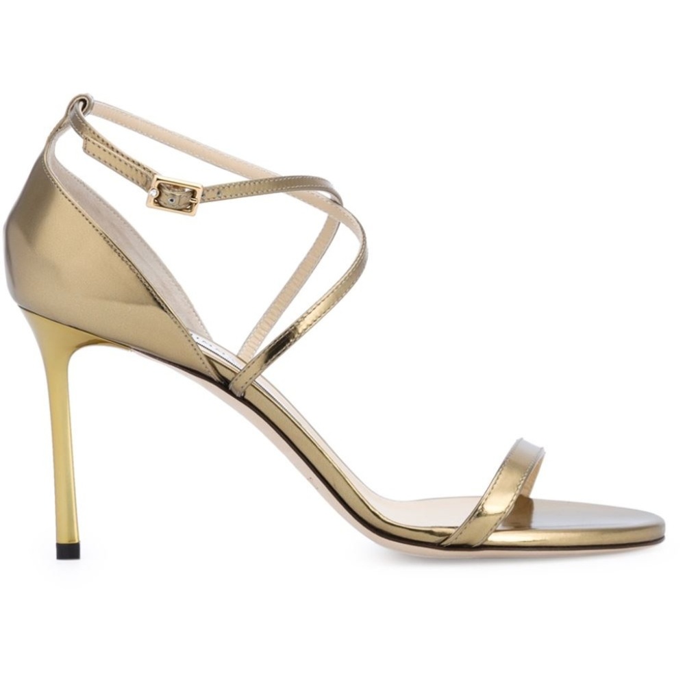 Jimmy Choo Gold Strappy Sandals sz 41 - NWD - Picture 8 of 8